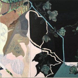 olieverf op linnen en zijde 80x60 2020, Alexandra Verkerk