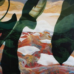 schilderij Alexandra Verkerk, And suddenly, olieverf op linnen en textiel