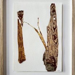 Werk op papier barkbast, Peel off I