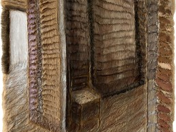 schilderij van Alexandra Verkerk, acryl op linnen en imitatie bont.