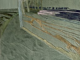 Schilderij op Fake rabit van Alexandra Verkerk Je ziet een park