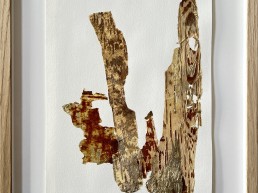 Werk op papier barkbast, Peel off II