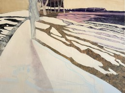 Schilderij Alexandra Verkerk, Geabstraheerd landschap