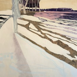 Schilderij Alexandra Verkerk, Geabstraheerd landschap