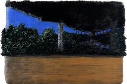 Schilderij Alexandra Verkerk, imitatie bont onder de snelweg