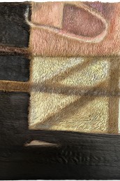 Schilderij Alexandra Verkerk op imitatie bont, een ruimte waar je inkijkt